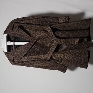 Drizzle Coat Animal print Coat Sz L